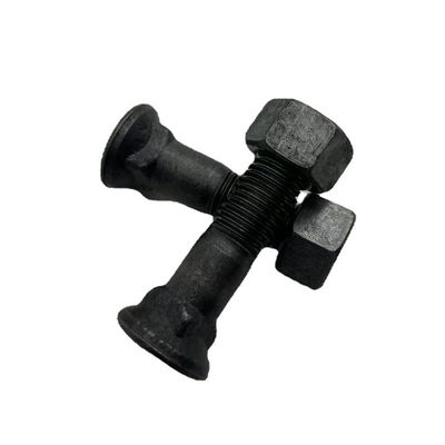 OEM ODM 12.9 รถปราบดิน ติดตาม สลักเกลียว เครื่องขุด ติดตาม Parts สีดำ
